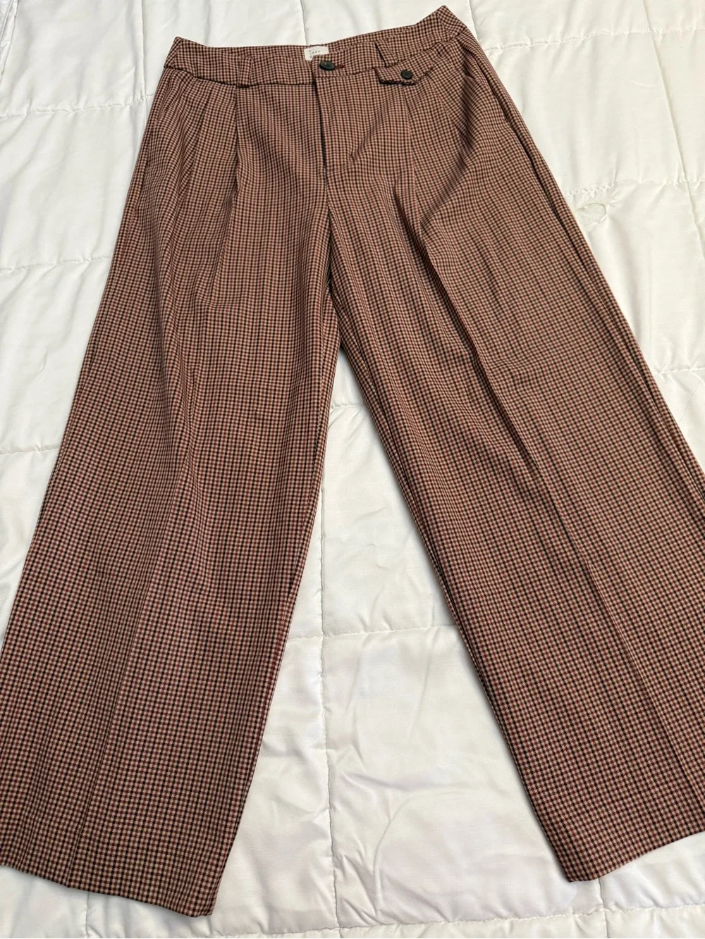 Classic Brown Check Women’s Blazer and Trousers Suit
